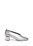 Main View - Click To Enlarge - GRAY MATTERS - 'Mildred' choked-up metallic leather pumps
