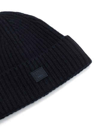 Detail View - Click To Enlarge - ACNE STUDIOS - Face Patch Rib Knit Kids Beanie