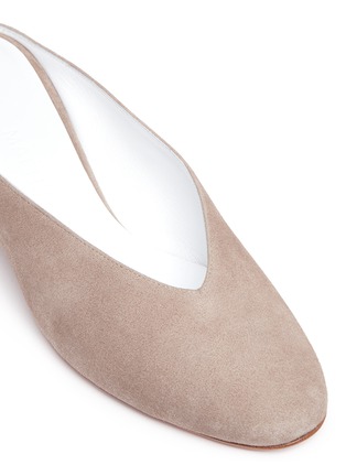 Detail View - Click To Enlarge - GRAY MATTERS - 'Mildred Egg' suede mules