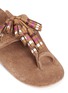 Detail View - Click To Enlarge - FIGUE SHOES - 'Scaramouche' stripe tassel braided suede sandals