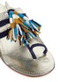 Detail View - Click To Enlarge - FIGUE SHOES - 'Zola' braided tassel leather and suede thong sandals