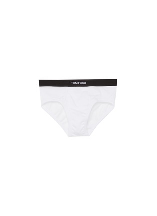 Main View - Click To Enlarge - TOM FORD - Logo Waist Cotton Jersey Brief Set