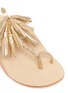 Detail View - Click To Enlarge - FIGUE SHOES - 'Scaramouche' tassel braided metallic leather thong sandals