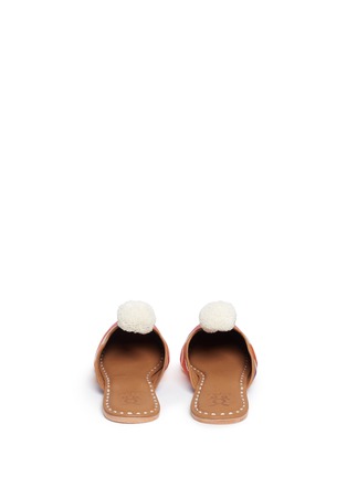 Back View - Click To Enlarge - FIGUE SHOES - 'Soulika' pompom slide sandals