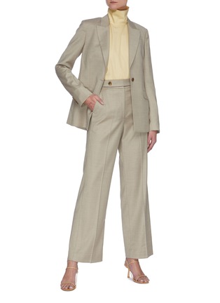 Figure View - Click To Enlarge - EQUIL - Belted Flap Pocket Blazer