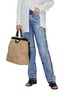 Front View - Click To Enlarge - MAISON MARGIELA - Shopping glam slam canvas leather tote