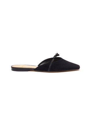 Main View - Click To Enlarge - SAM EDELMAN - Carol' bow strap suede flats