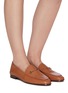Figure View - Click To Enlarge - SAM EDELMAN - Loraine' horsebite leather step-in loafers