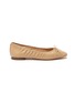 Main View - Click To Enlarge - SAM EDELMAN - Meg' chain heel ruched leather ballerina flats