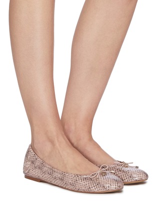 Figure View - Click To Enlarge - SAM EDELMAN - FELICIA' SNAKE PRINT LEATHER BALLET FLATS