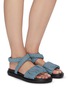 Figure View - Click To Enlarge - SAM EDELMAN - Velma' Ruch Panel Elastic Ankle Strap Leather Sandals