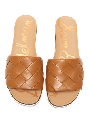 Detail View - Click To Enlarge - SAM EDELMAN - Adaley' woven band platform leather sandals