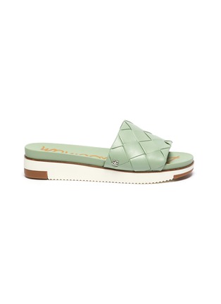SAM EDELMAN | Adaley' woven band platform leather slide sandals | Women | Lane Crawford