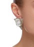 Figure View - Click To Enlarge - VENNA - Logo Centrepiece Triangular Crystal Stud Earrings
