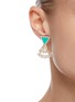 Figure View - Click To Enlarge - VENNA - Crystal Embellished Fan Triangle Earrings