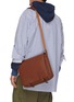 Figure View - Click To Enlarge - LOEWE - Top Flap Leather Messenger Bag