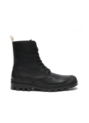 Main View - Click To Enlarge - LOEWE - Calfskin Leather Combat Boots