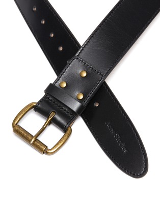 Detail View - Click To Enlarge - ACNE STUDIOS - Logo Embossed Leather Belt