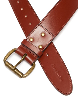 Detail View - Click To Enlarge - ACNE STUDIOS - Logo Tip Leather Belt