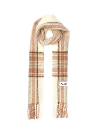 Main View - Click To Enlarge - ACNE STUDIOS - Tartan Check Fringe Scarf