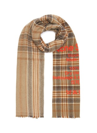 Main View - Click To Enlarge - ACNE STUDIOS - Tartan check print wool scarf