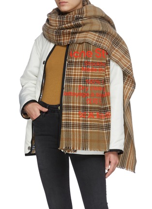 Figure View - Click To Enlarge - ACNE STUDIOS - Tartan check print wool scarf
