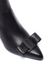 Detail View - Click To Enlarge - SALVATORE FERRAGAMO - 'Vince' Bow Point Toe Leather Ankle Boots