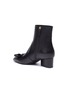  - SALVATORE FERRAGAMO - 'Vince' Bow Point Toe Leather Ankle Boots