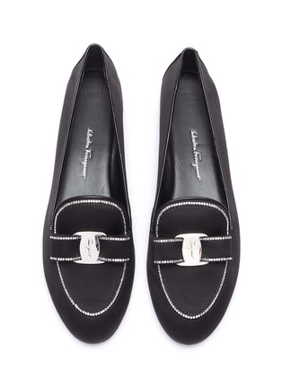 Detail View - Click To Enlarge - SALVATORE FERRAGAMO - 'Vara' Bow Strass Embellished Moccasin Loafers