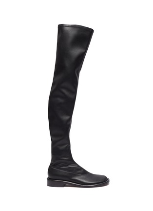 Main View - Click To Enlarge - PROENZA SCHOULER - Flatform Stretch Faux Leather Thigh-High Boots