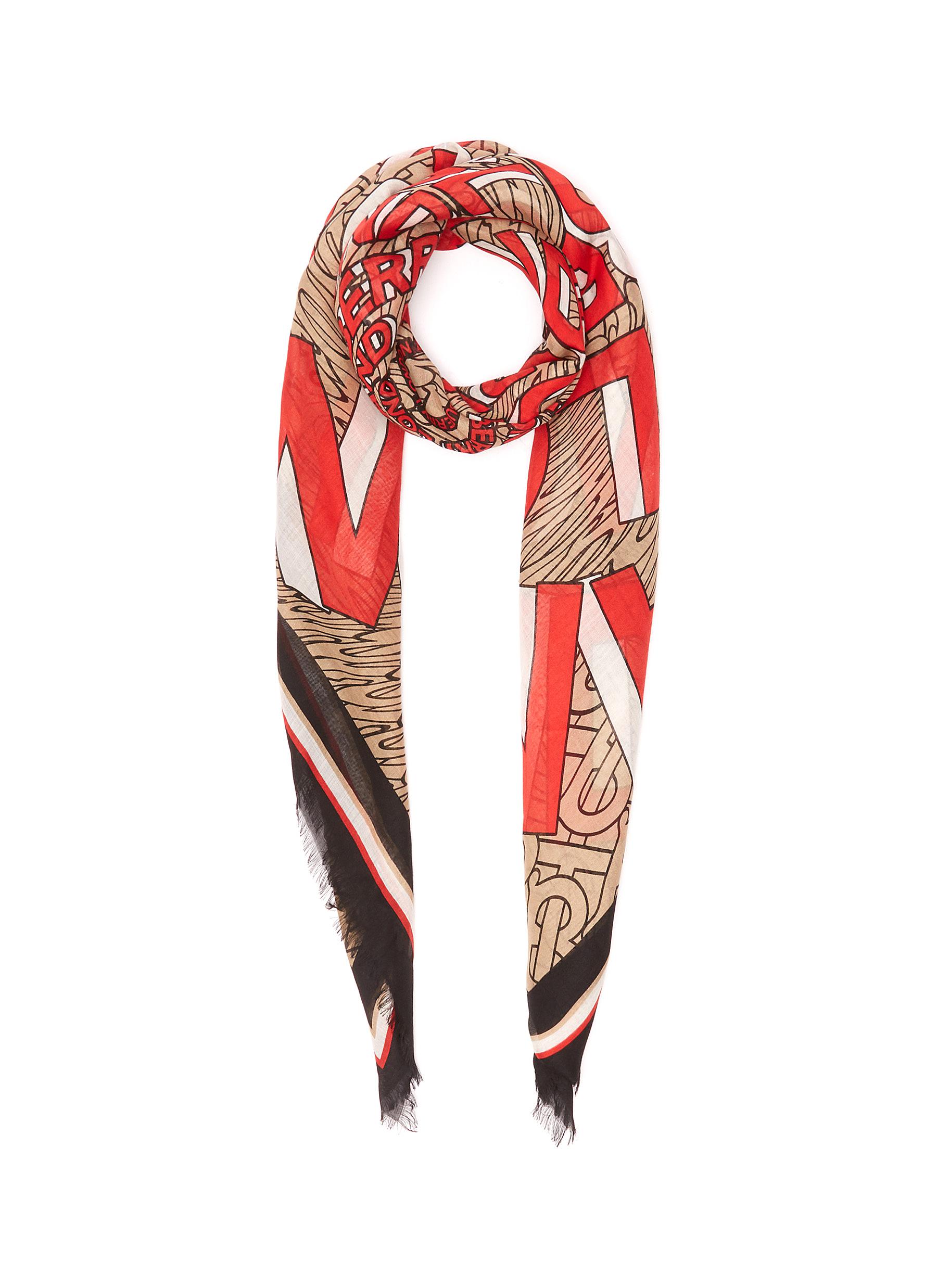 burberry silk and wool scarf