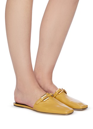 Figure View - Click To Enlarge - BY FAR - 'Rado' Double Buckle Square Toe Mules