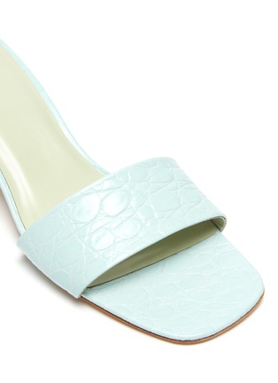 Detail View - Click To Enlarge - BY FAR - 'Freddy' croc embossed leather sandals
