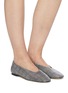 Figure View - Click To Enlarge - AEYDE - 'Kirsten' Snake Embossed Leather Flats
