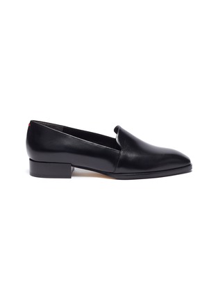 Main View - Click To Enlarge - AEYDE - 'Amber' Block Heel Leather Loafers