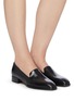 Figure View - Click To Enlarge - AEYDE - 'Amber' Block Heel Leather Loafers