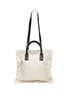 Main View - Click To Enlarge - JACQUEMUS - Le Coussin' leather strap puff cotton tote