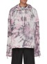 Main View - Click To Enlarge - ANGEL CHEN - RETRACTABLE DRAWSTRING DETAIL TIE DYE HOODIE