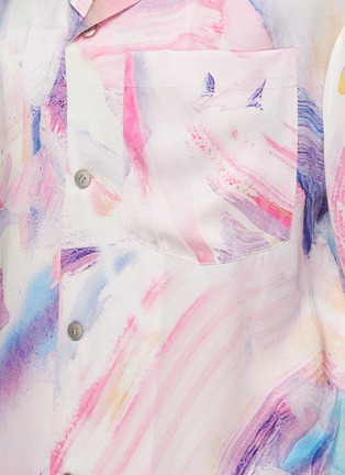  - ANGEL CHEN - 'Big Boss' Watercolour Graphic Print Silk Shirt