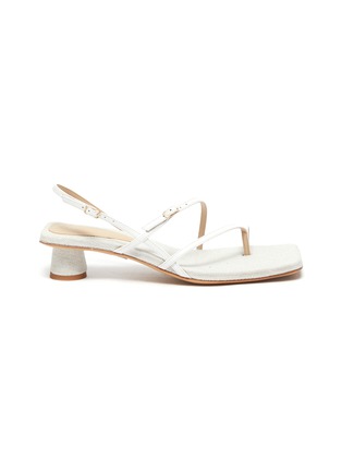 Main View - Click To Enlarge - JACQUEMUS - Les Sandales Basgia' toe ring heeled sandals