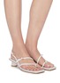 Figure View - Click To Enlarge - JACQUEMUS - Les Sandales Basgia' toe ring heeled sandals