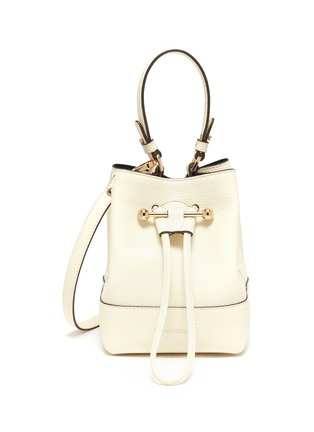 Main View - Click To Enlarge - STRATHBERRY - Lana Osette' Top Handle Drawstring Leather Bucket Bag