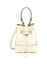 STRATHBERRY - Lana Osette' Top Handle Drawstring Leather Bucket Bag