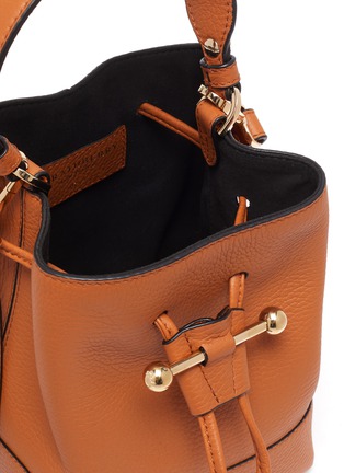 Detail View - Click To Enlarge - STRATHBERRY - Lana Osette' Top Handle Drawstring Leather Bucket Bag