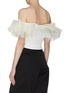 Back View - Click To Enlarge - ANGEL CHEN - Double Layer Pleated Ruffle Off-shoulder Top