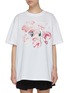 Main View - Click To Enlarge - ANGEL CHEN - x Jiajia Wang Jewel Embellished Floral Graphic Print T-shirt