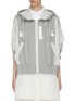 Main View - Click To Enlarge - SACAI - Hybrid Hooded Bomber Jacket