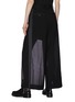 Back View - Click To Enlarge - SACAI - Hybrid Side Stripe Sheer Panel Suiting Shorts
