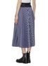 Back View - Click To Enlarge - SACAI - Deconstructed Logo Waistband Stripe Cotton Blend Midi Skirt