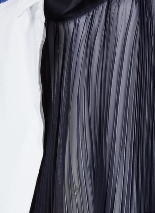  - SACAI - Sheer Panel Stripe Cotton Poplin Shirt